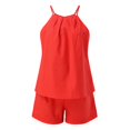 thumbnail image 5 of Ketyyh-chn99 Two Piece Short Set Ladies Shorts Tracksuit Outfits Jogging Workout Short Set Summer Gym Suits Sweatsuit Orange,S, 5 of 5