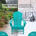 thumbnail image 3 of Gymax Patio Adirondack Chair HDPE Outdoor Lounge Chair w/ Retractable Ottoman Turquoise, 3 of 7