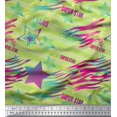 thumbnail image 1 of Soimoi Rayon Fabric Star & Diagonal Stripe Printed Craft Fabric by the Yard 56 Inch Wide, 1 of 3