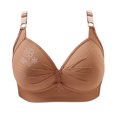 thumbnail image 2 of Bras for Women, Womans Printing Gathered Together Large Size Daily Bra Underwear No Rims, 2 of 6