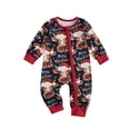 thumbnail image 1 of Gupgi Combinaison de Noël Western pour Bébé Garçon Automne Hiver, Imprimé Bull, Cache-Couches 0-18 m, Col Rond, Manches Longues, Grenouillère à Fermeture Éclair, 1 of 1