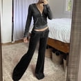 thumbnail image 1 of DPTALR Ensemble Décontracté pour Femmes à Manches Longues, Chandail à Col Rond avec Poche + Pantalon, 1 of 8