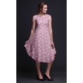 thumbnail image 2 of Bimba Robe Midi Évasée d'Été Décontractée Sans Manches à Imprimé Floral pour Femmes, Feuilles Violettes et Canard Colvert Oiseau - Xxx-Grand, 2 of 6