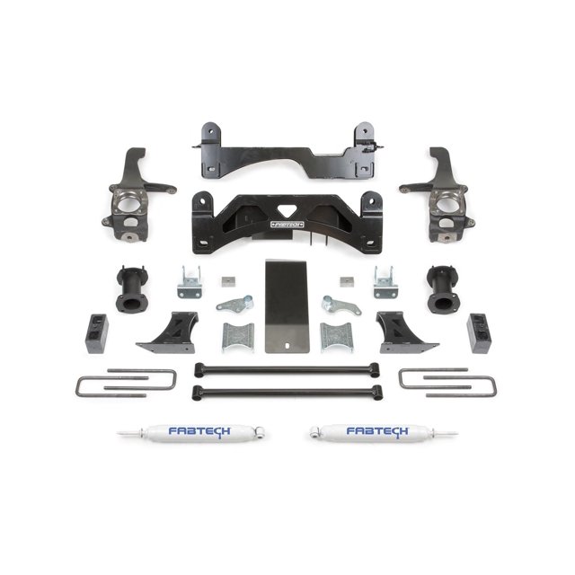 Fabtech K7054 Coil Spacer System 6 In. Lift Incl. Rear Performance Shocks Coil Spacer System