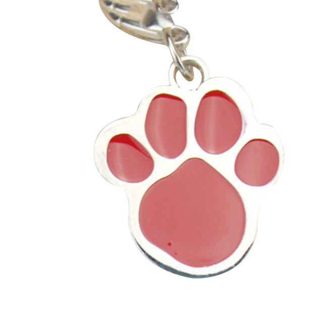 ZLight Engraved Pet Tags Dog Cat Round Disc Stainless Steel Collar Tag Pets ID Red