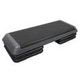 thumbnail image 1 of PRISP Stepper Aérobique Professionnel, 3 Niveaux (4 / 6 / 8 Po - 10 / 15 / 20 cm), Grande Plateforme de Pas d'Exercice Ajustable; 110 x 42 cm, 1 of 9