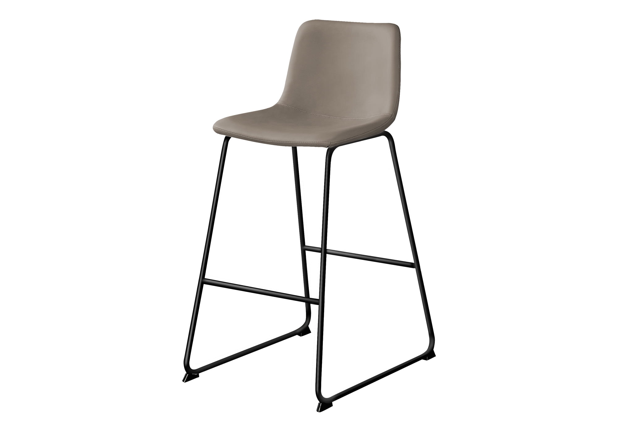 Monarch Specialties Chaise De Bureau, Hauteur Bar, Debout, Bureau, Travail, Pu D'aspect Cuir, Métal, Brun, Noir, Contemporain, Moderne
