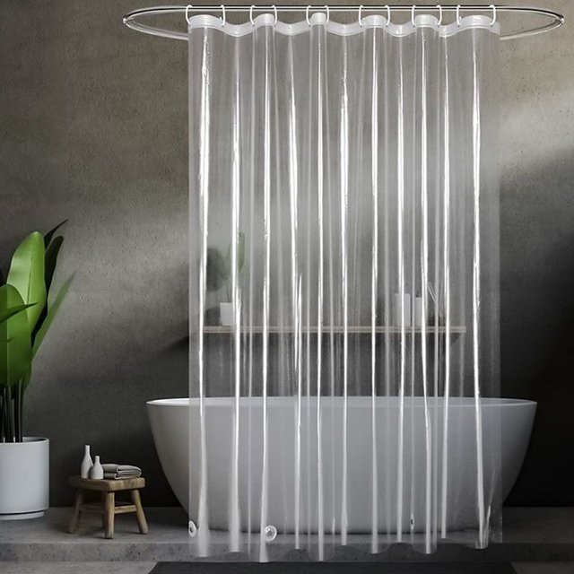 YAOMOBB Rideau de Douche en Plastique à Séchage Rapide Imperméable Doublure de Rideau de Douche Transparente Aimants Oeillets Inoxydables Doublure en Plastique à Séchage Rapide Salle de Bain
