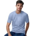 thumbnail image 1 of Hanes Cool DRI TAGLESS Men`s T-Shirt, S, Light Blue, 1 of 1