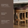 thumbnail image 2 of Maven Lane Pullman Backless Counter Stool in Walnut Finish w/ Marksman Saddle Vegan Leather, 2 of 5