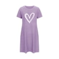 thumbnail image 4 of Rbaofujie Robes pour Femmes Vêtements de Nuit Robe de Nuit Courte Surdimensionnée pour Femmes Imprimée à Col Rond et Manches Courtes Robe Peignoir pour Femmes, 4 of 6