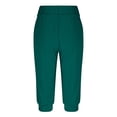 thumbnail image 3 of Timegard Womens Sweatpants Capri Pants Cinch Bottom Solid Color Cropped Joggers Workout Pants with Pockets, 3 of 6