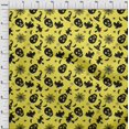 thumbnail image 4 of oneOone Tissu Polyester Spandex Jaune Moutarde Matériel de Robe d'Halloween Tissu Imprimé au Mètre 56 Pouces de Large, 4 of 4