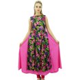 thumbnail image 1 of Phagun Kurti Anrakali Rose pour Femmes, Kurta Indienne à Double Couche, Robe d'Été pour Femmes-14, 1 of 6