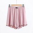 thumbnail image 1 of SDNall Womens Summer Wide Leg High Waist Outing Bandage Solid Short Pants, 1 of 9