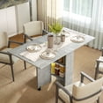 thumbnail image 2 of HOMCOM Folding Dining Table, Drop Leaf Table with 2-tier Shelves, 2 of 10