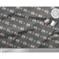 thumbnail image 2 of Soimoi Gray Rayon Fabric Snowman & Snowflake Christmas Print Fabric by Yard 42 Inch Wide, 2 of 5