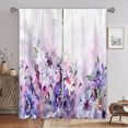 thumbnail image 1 of Innerwin Curtains UV Protection Drapes Thermal Insulated Blackout Floral Print Window Curtain Energy Efficient Waterproof Rod Pocket Modern Panel Purple 150x166cm/59.06x65.35" WxH, 1 of 6