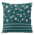 thumbnail image 1 of VargottamSquare Pillow Cover - Decorative Pillow Covers24x24 Inches,PrintedTeal BlueThemePillowcase, DecorativeSquareCushionCovers, 1 of 1