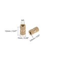 thumbnail image 2 of Wekity M5x12mm Female Thread Knurled Nuts,100PCS Hx7mm OD Brass Threaded Insert Embedment Nuts Hydraulic Welded Joint Injection Molding Assortment Kit for 3D Printing Injection Molding-0621, 2 of 5