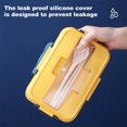 thumbnail image 4 of Leakproof Bento Box For Adults With 3 Compartment Lunch Box For Kids With Spoon & Fork Microwave Dishwasher Safe BPA Free Meal Box With Handle, 4 of 8