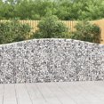 thumbnail image 1 of vidaXL Arched Gabion Baskets 25 pcs 400x30x100/120 cm Galvanised Iron, 1 of 4
