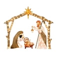 thumbnail image 2 of MesaSe Nativity Scene Silhouette Yard Sign Display 25*20cm With Lights For  Holiday With Metal Stakes, 2 of 11