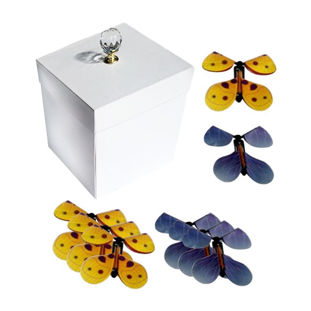 KLKCMS Butterfly Gift Box Creative for Father's Day Wedding Anniversaries White