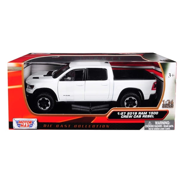 2019 RAM 1500 Rebel Crew Cab Pickup Truck White 1/24 Diecast Model
