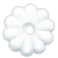 thumbnail image 3 of JR Screw Rosettes 20455 Use On Ceiling Panels; Flower Pattern; White; Plastic; With Mounting Screws, 3 of 3
