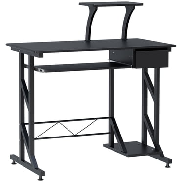 Bureau d'Ordinateur Table pour Portable Gain de Place Portable Bureau à Domicile Bois Coulissant