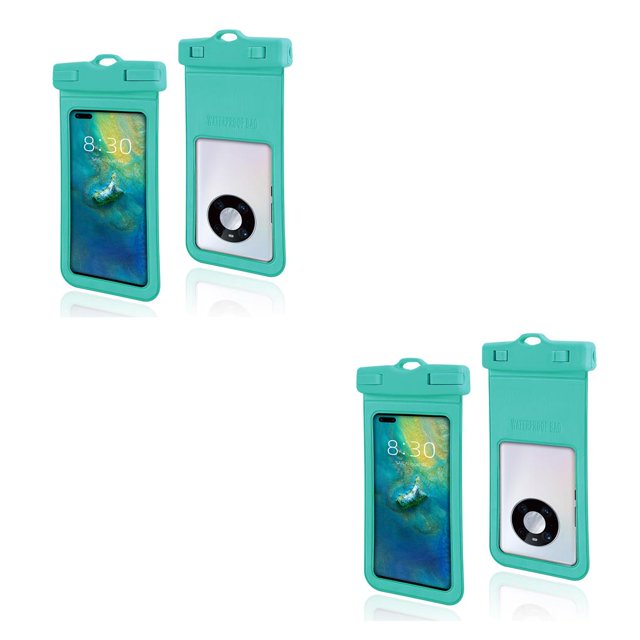 Transemion Waterproof Phone Pouch Diving Dry Bag Universal Cellphone Document Case Blue 2Set