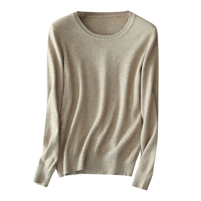 AherBiu Womens Long Sleeve Tops Basic Layer Top Tees Shirt Solid Color Crewneck Comfy Blouse