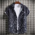 thumbnail image 3 of Cameland Chemise Décontractée à Manches Courtes pour Homme Style Hawaïen de Vacances Blouse T-Shirt, 3 of 9