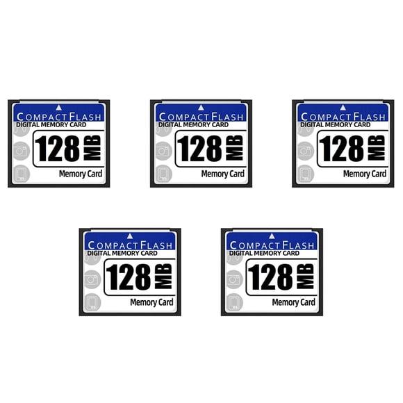 5X 128MB Compact Flash Memory Card for Camera, Advertising Machine, Industrial Computer Card