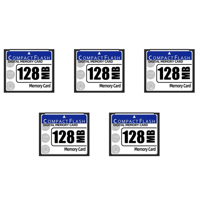 5X 128MB Compact Flash Memory Card for Camera, Advertising Machine, Industrial Computer Card