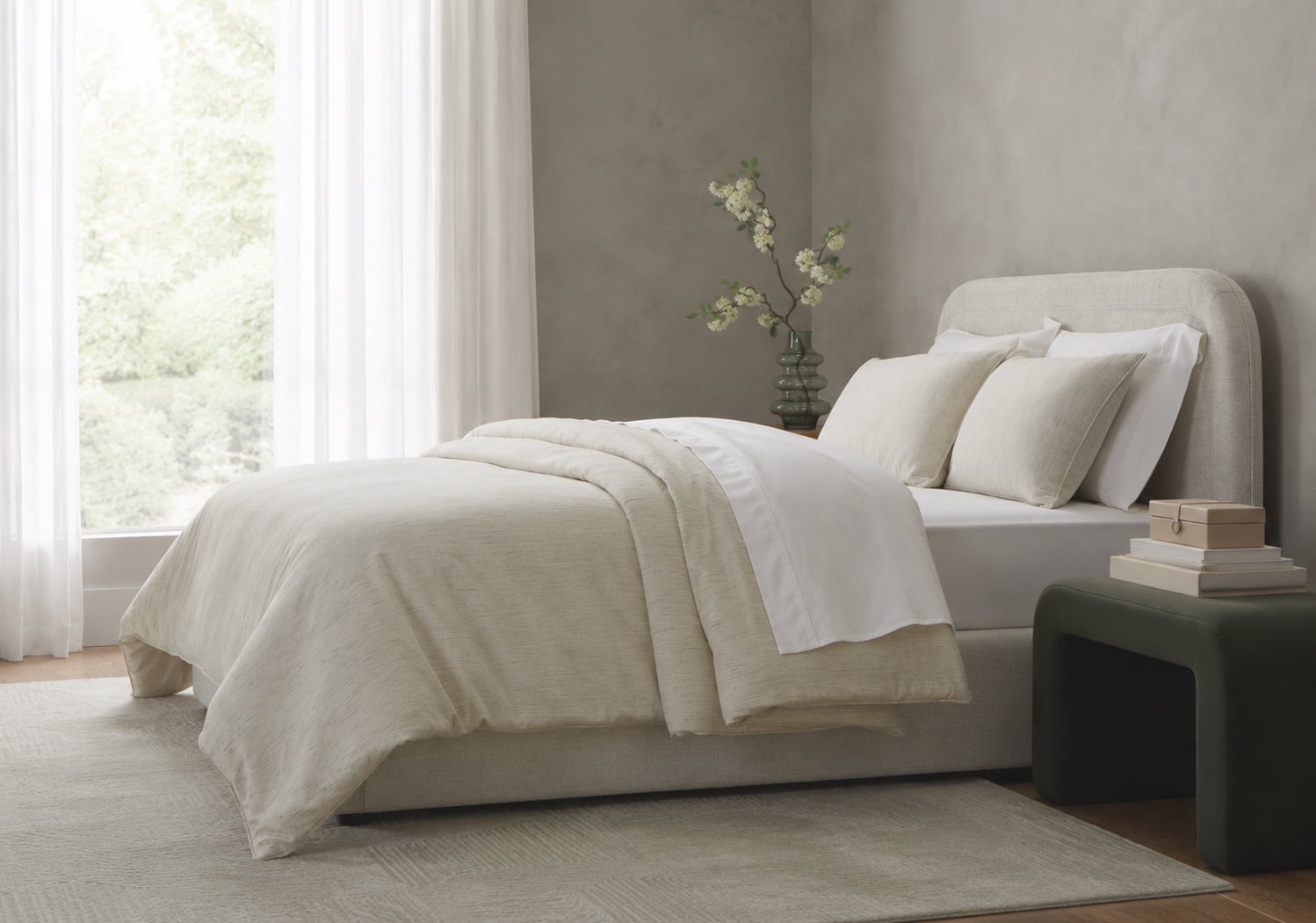 Better Homes & Gardens Ensemble d’édredon 3 pièces Texture Slub, Adulte très grand lit