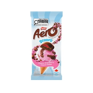 AERO Scoops Choco Strawberry, Milk Chocolate, Strawberry Ice Cream Flavoured Filling