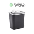 thumbnail image 4 of Space Saving Trash Wastebasket Fits Under Desk And Small Narrow Spaces In Commercial Kitchen Home Office And Dorm Easy To Clean Black One Size Utility, 4 of 4
