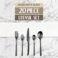 thumbnail image 2 of 20-Piece Utensil Set - Ultimate Cooking Convenience, Complete Your Kitchen (Deena Matte Black), 2 of 7