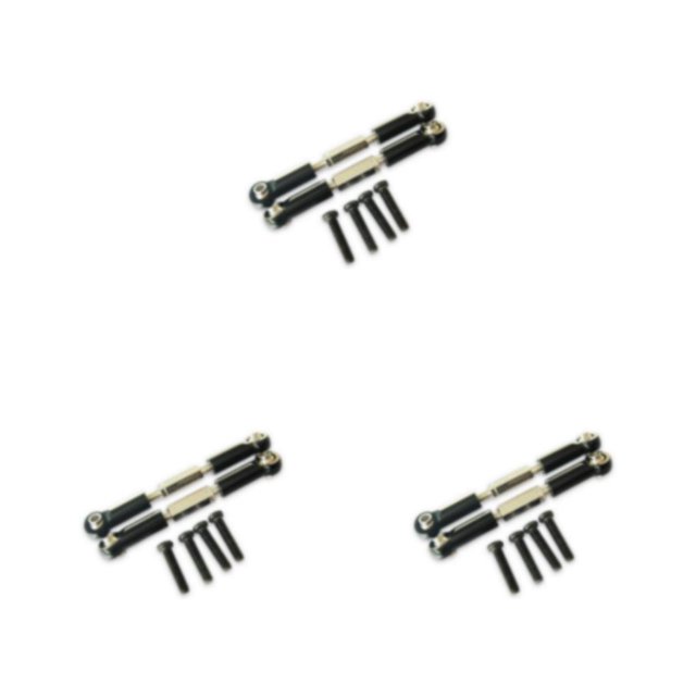 Smilepp Aluminum Alloy Front Rear Servo Link For 1/18 Hobbico Dromida RC Car S Performance With Premium Aluminum Alloy Front black 3Set