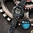 thumbnail image 3 of Montre de Sport à DEL Camouflage, Montre Numérique Camouflage pour Enfants avec Rétroéclairage à DEL pour l'Extérieur Bleu,Noir, 3 of 7