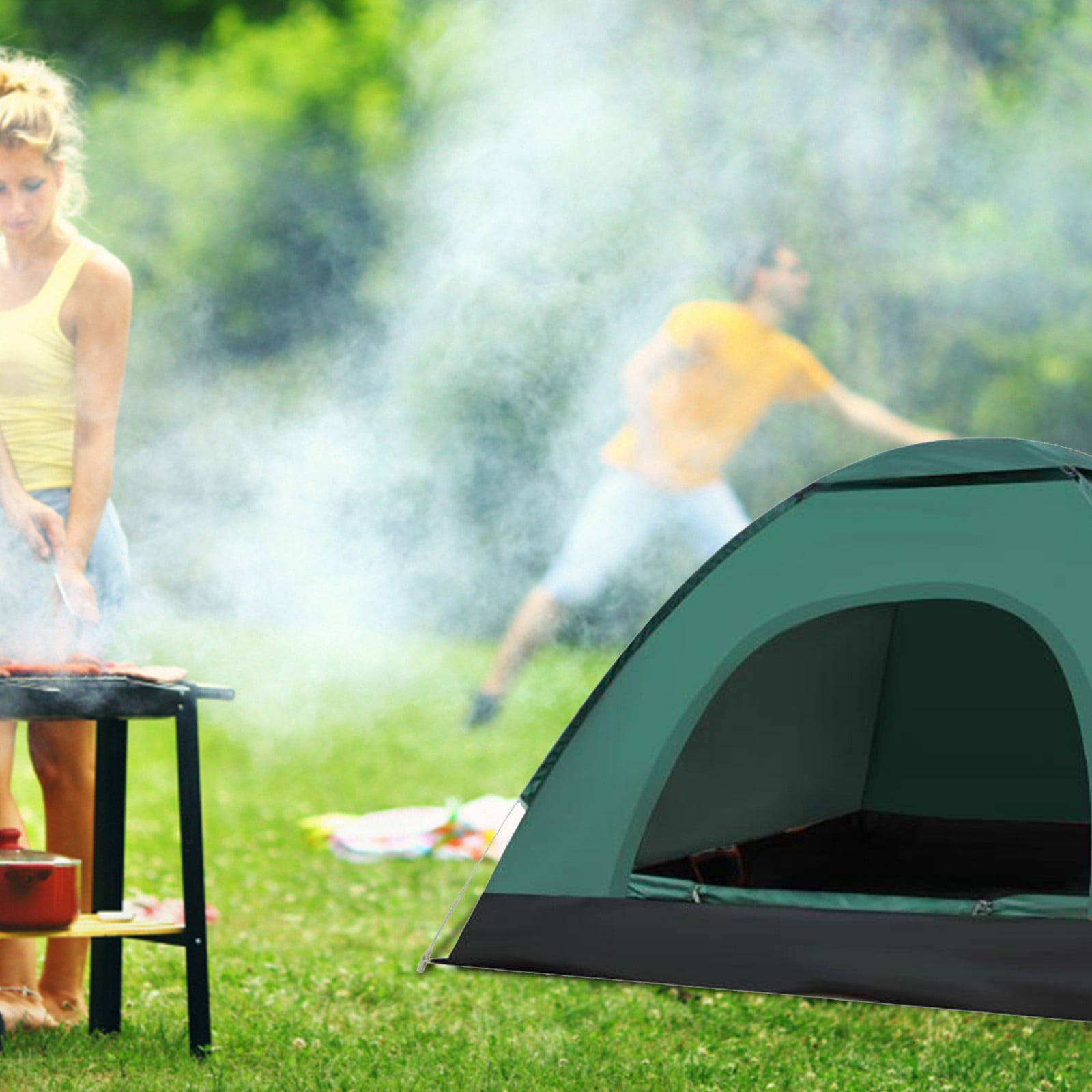 TIMIFIS Instant Automatic Expansion Up Lightweight Camping Tent, Outdoor Easy Set Up Automatic Family Travel Tent,Portable Backpacking Ultralight Windproof -