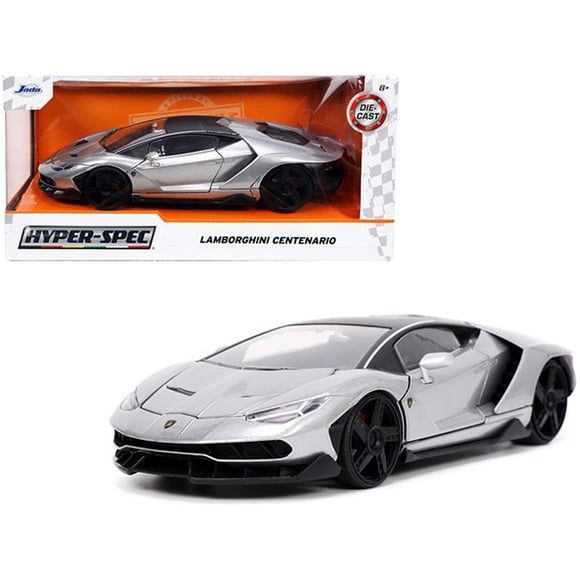 Jada 32277 Lamborghini Centenario Gray Metallic with Black Top Hyper-Spec Series 1-24 Scale Diecast Model Car