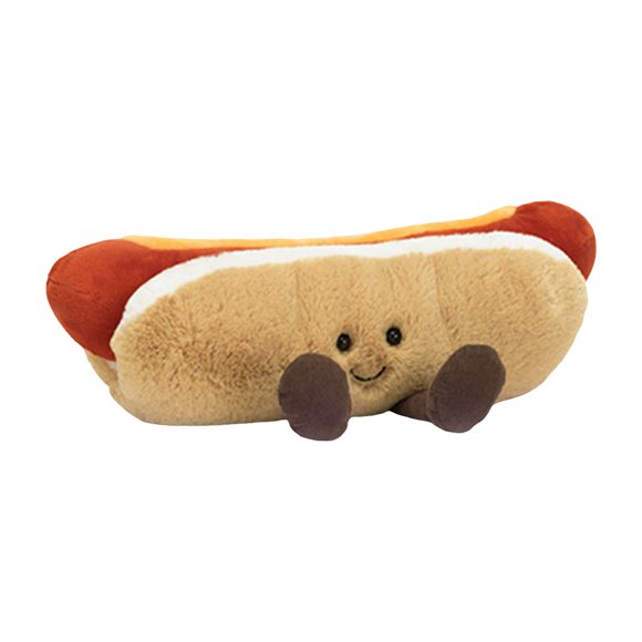 Latest Plush Toys Hot Dog Fun Series Dolls Delicious Hot Dogs Hamburgers Milk Tea Afternoon Tea Parties Plush Toys And Gifts