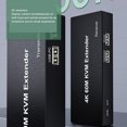 thumbnail image 3 of 4K 120m KVM Extender, HD Multimedia Interface KVM USB Extender Transmit 1080p HD Video Over Cat5e/6/6a/7 Ethernet Cable 120m for Mouse and Keyboard Control Remote Signals, 3 of 7