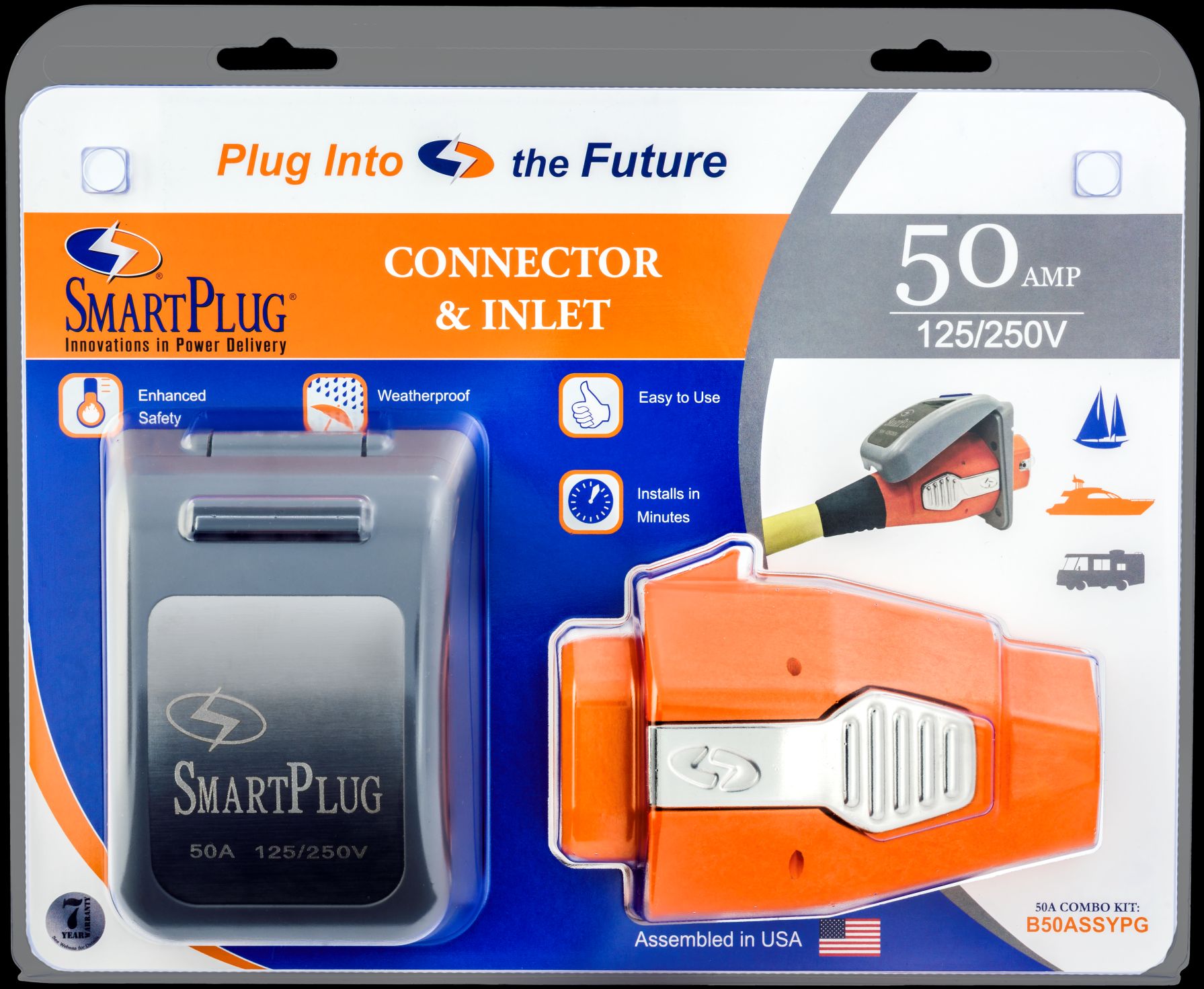 SmartPlug Systems B50ASSYPG Power Cord Plug End