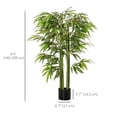 thumbnail image 3 of HOMCOM 4.5' Artificial Bamboo Tree Fake Plant in Pot Indoor Decoration, 3 of 10