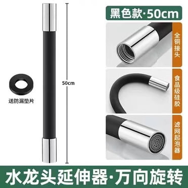 Zootealy Tuyau d'Eau Extensible Noir 50
