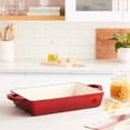 thumbnail image 2 of Crock Pot Artisan 13 Inch Enameled Cast Iron Lasagna Pan, Scarlet Red, 2 of 2
